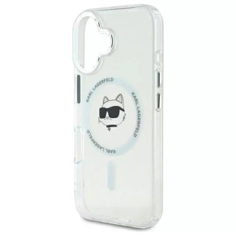 Karl Lagerfeld Etui Karl Lagerfeld do iPhone 16 6.1" Biały Hardcase IML Metal Choupette Head MagSafe Karl Lagerfeld Etui Karl Lagerfeld do iPhone 16 6.1" Biały Hardcase IML Metal Choupette Head MagSafe
