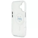 Karl Lagerfeld Etui Karl Lagerfeld do iPhone 16 6.1" Biały Hardcase IML Metal Choupette Head MagSafe