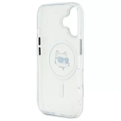 Karl Lagerfeld Etui Karl Lagerfeld do iPhone 16 6.1" Biały Hardcase IML Metal Choupette Head MagSafe Karl Lagerfeld Etui Karl Lagerfeld do iPhone 16 6.1" Biały Hardcase IML Metal Choupette Head MagSafe
