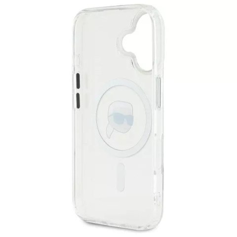 Karl Lagerfeld Etui Karl Lagerfeld do iPhone 16 6.1" Biały MagSafe Hardcase IML Metal Karl Head Karl Lagerfeld Etui Karl Lagerfeld do iPhone 16 6.1" Biały MagSafe Hardcase IML Metal Karl Head