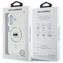 Karl Lagerfeld Etui Karl Lagerfeld do iPhone 16 6.1" Biały MagSafe Hardcase IML Metal Karl Head