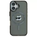 Karl Lagerfeld Etui Karl Lagerfeld do iPhone 16 6.1" Czarny Hardcase IML Metal Choupette Head MagSafe
