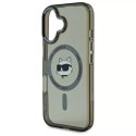 Karl Lagerfeld Etui Karl Lagerfeld do iPhone 16 6.1" Czarny Hardcase IML Metal Choupette Head MagSafe