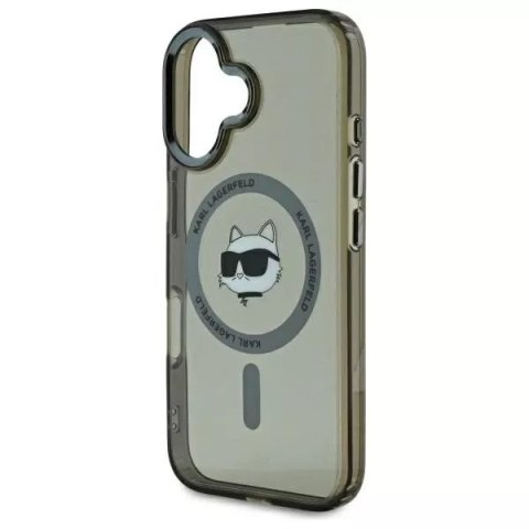 Karl Lagerfeld Etui Karl Lagerfeld do iPhone 16 6.1" Czarny Hardcase IML Metal Choupette Head MagSafe Karl Lagerfeld Etui Karl Lagerfeld do iPhone 16 6.1" Czarny Hardcase IML Metal Choupette Head MagSafe