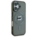 Karl Lagerfeld Etui Karl Lagerfeld do iPhone 16 6.1" Czarny Hardcase IML Metal Choupette Head MagSafe