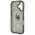 Karl Lagerfeld Etui Karl Lagerfeld do iPhone 16 6.1" Czarny Hardcase IML Metal Choupette Head MagSafe
