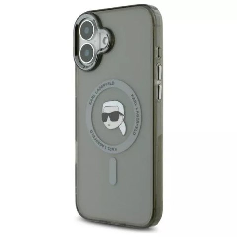 Karl Lagerfeld Etui Karl Lagerfeld do iPhone 16 6.1" Czarny MagSafe Hardcase IML Metal Karl Head Karl Lagerfeld Etui Karl Lagerfeld do iPhone 16 6.1" Czarny MagSafe Hardcase IML Metal Karl Head