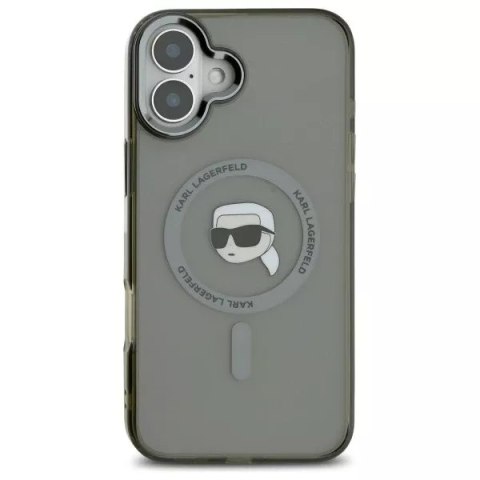 Karl Lagerfeld Etui Karl Lagerfeld do iPhone 16 6.1" Czarny MagSafe Hardcase IML Metal Karl Head Karl Lagerfeld Etui Karl Lagerfeld do iPhone 16 6.1" Czarny MagSafe Hardcase IML Metal Karl Head