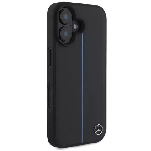 Mercedes Etui Mercedes do iPhone 16 6.1" Czarny Hardcase MB Blue Line Leather MagSafe Mercedes Etui Mercedes do iPhone 16 6.1" Czarny Hardcase MB Blue Line Leather MagSafe