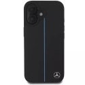 Mercedes Etui Mercedes do iPhone 16 6.1" Czarny Hardcase MB Blue Line Leather MagSafe