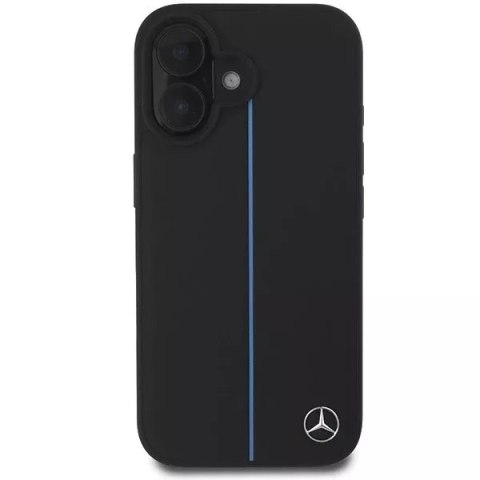 Mercedes Etui Mercedes do iPhone 16 6.1" Czarny Hardcase MB Blue Line Leather MagSafe Mercedes Etui Mercedes do iPhone 16 6.1" Czarny Hardcase MB Blue Line Leather MagSafe