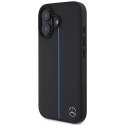 Mercedes Etui Mercedes do iPhone 16 6.1" Czarny Hardcase MB Blue Line Leather MagSafe