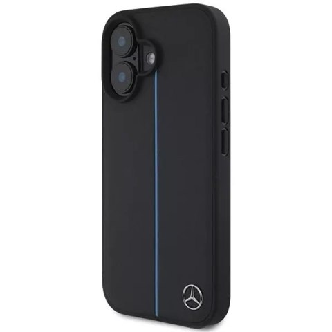 Mercedes Etui Mercedes do iPhone 16 6.1" Czarny Hardcase MB Blue Line Leather MagSafe Mercedes Etui Mercedes do iPhone 16 6.1" Czarny Hardcase MB Blue Line Leather MagSafe