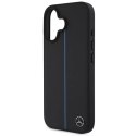 Mercedes Etui Mercedes do iPhone 16 6.1" Czarny Hardcase MB Blue Line Leather MagSafe