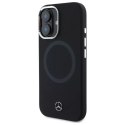 Mercedes Etui Mercedes do iPhone 16 6.1" Czarny Hardcase Silicone Tonal Logo MagSafe