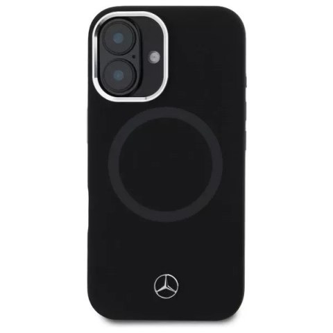 Mercedes Etui Mercedes do iPhone 16 6.1" Czarny Hardcase Silicone Tonal Logo MagSafe Mercedes Etui Mercedes do iPhone 16 6.1" Czarny Hardcase Silicone Tonal Logo MagSafe