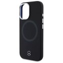 Mercedes Etui Mercedes do iPhone 16 6.1" Czarny Hardcase Silicone Tonal Logo MagSafe