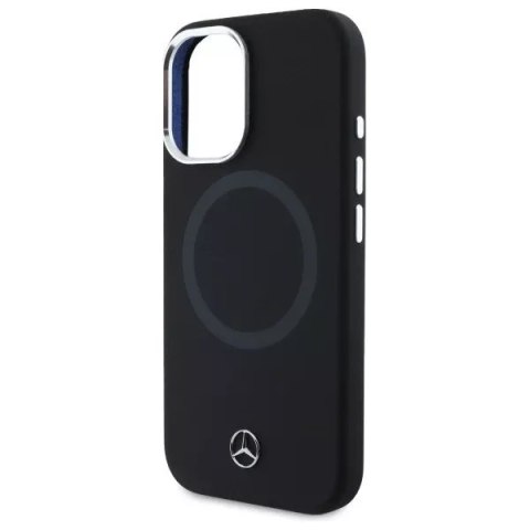 Mercedes Etui Mercedes do iPhone 16 6.1" Czarny Hardcase Silicone Tonal Logo MagSafe Mercedes Etui Mercedes do iPhone 16 6.1" Czarny Hardcase Silicone Tonal Logo MagSafe
