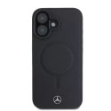 Mercedes Etui Mercedes do iPhone 16 6.1" Czarny MagSafe Hardcase Plain Smooth Leather