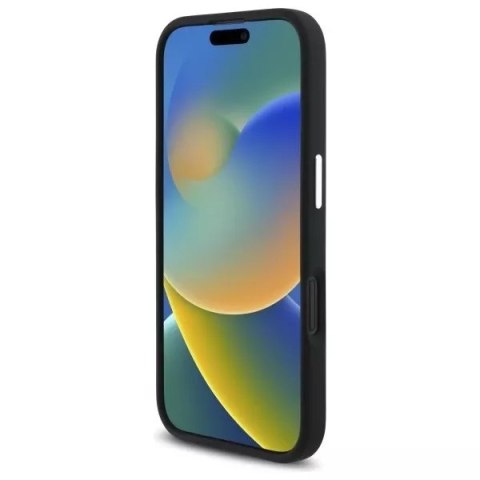 Mercedes Etui Mercedes do iPhone 16 6.1" Czarny MagSafe Hardcase Silicone Blue Stripe Mercedes Etui Mercedes do iPhone 16 6.1" Czarny MagSafe Hardcase Silicone Blue Stripe