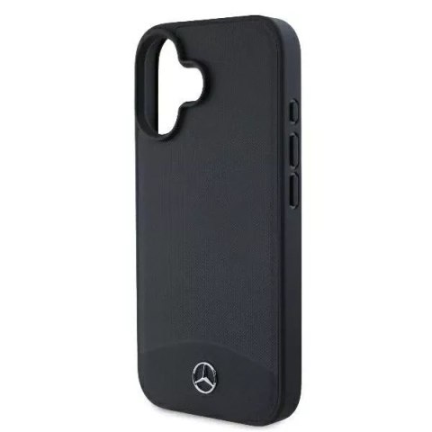 Mercedes Etui Mercedes do iPhone 16 6.1" Czarny MagSafe Hardcase Textured And Plain Leather Mercedes Etui Mercedes do iPhone 16 6.1" Czarny MagSafe Hardcase Textured And Plain Leather