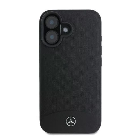 Mercedes Etui Mercedes do iPhone 16 6.1" Czarny MagSafe Hardcase Textured And Plain Leather Mercedes Etui Mercedes do iPhone 16 6.1" Czarny MagSafe Hardcase Textured And Plain Leather
