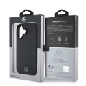 Mercedes Etui Mercedes do iPhone 16 6.1" Czarny MagSafe Hardcase Textured And Plain Leather