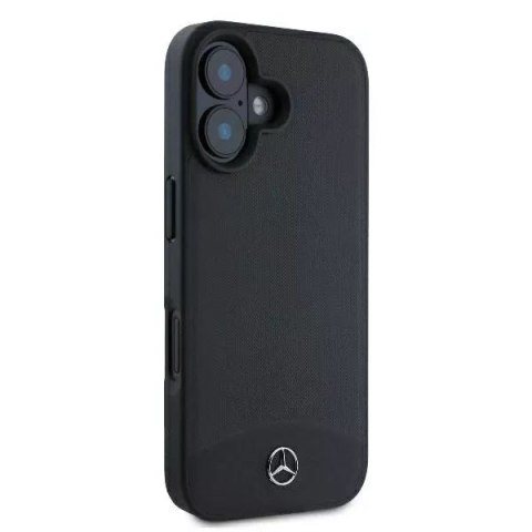 Mercedes Etui Mercedes do iPhone 16 6.1" Czarny MagSafe Hardcase Textured And Plain Leather Mercedes Etui Mercedes do iPhone 16 6.1" Czarny MagSafe Hardcase Textured And Plain Leather