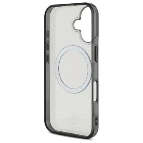 Mercedes Etui Mercedes do iPhone 16 6.1" MagSafe Transparent Hardcase Printed Logo Mercedes Etui Mercedes do iPhone 16 6.1" MagSafe Transparent Hardcase Printed Logo