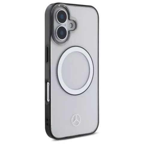 Mercedes Etui Mercedes do iPhone 16 6.1" MagSafe Transparent Hardcase Printed Logo Mercedes Etui Mercedes do iPhone 16 6.1" MagSafe Transparent Hardcase Printed Logo