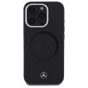 Mercedes Etui Mercedes do iPhone 16 Pro 6.3" Czarny MagSafe Hardcase Silicone Tonal Logo