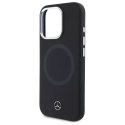 Mercedes Etui Mercedes do iPhone 16 Pro 6.3" Czarny MagSafe Hardcase Silicone Tonal Logo