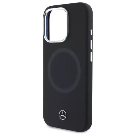 Mercedes Etui Mercedes do iPhone 16 Pro 6.3" Czarny MagSafe Hardcase Silicone Tonal Logo Mercedes Etui Mercedes do iPhone 16 Pro 6.3" Czarny MagSafe Hardcase Silicone Tonal Logo