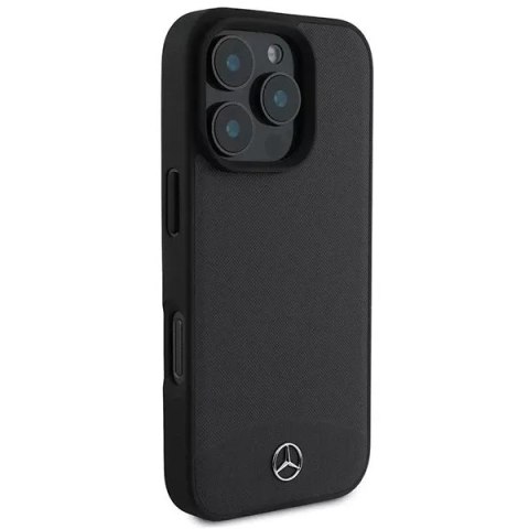 Mercedes Etui Mercedes do iPhone 16 Pro Max 6.9" Czarne MagSafe Hardcase Textured And Plain Leather Mercedes Etui Mercedes do iPhone 16 Pro Max 6.9" Czarne MagSafe Hardcase Textured And Plain Leather
