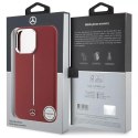 Mercedes Etui Mercedes do iPhone 16 Pro Max 6.9" Czerwony Hardcase Silicone White Stripe MagSafe