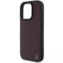 Mercedes Etui Mercedes do iPhone 16 Pro Max 6.9" Czerwony MagSafe Hardcase MB Wood Imitation Leather