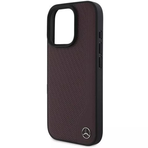 Mercedes Etui Mercedes do iPhone 16 Pro Max 6.9" Czerwony MagSafe Hardcase MB Wood Imitation Leather Mercedes Etui Mercedes do iPhone 16 Pro Max 6.9" Czerwony MagSafe Hardcase MB Wood Imitation Leather