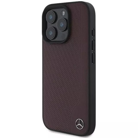 Mercedes Etui Mercedes do iPhone 16 Pro Max 6.9" Czerwony MagSafe Hardcase MB Wood Imitation Leather Mercedes Etui Mercedes do iPhone 16 Pro Max 6.9" Czerwony MagSafe Hardcase MB Wood Imitation Leather