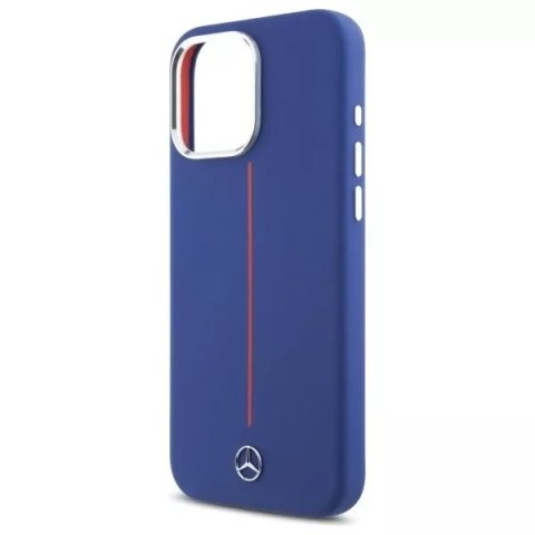 Mercedes Etui Mercedes do iPhone 16 Pro Max 6.9" Granatowy MagSafe Hardcase Silicone Red Stripe Mercedes Etui Mercedes do iPhone 16 Pro Max 6.9" Granatowy MagSafe Hardcase Silicone Red Stripe