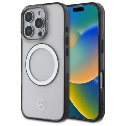 Mercedes Etui Mercedes do iPhone 16 Pro Max 6.9" MagSafe Transparent Hardcase Printed logo Mercedes Etui Mercedes do iPhone 16 Pro Max 6.9" MagSafe Transparent Hardcase Printed logo