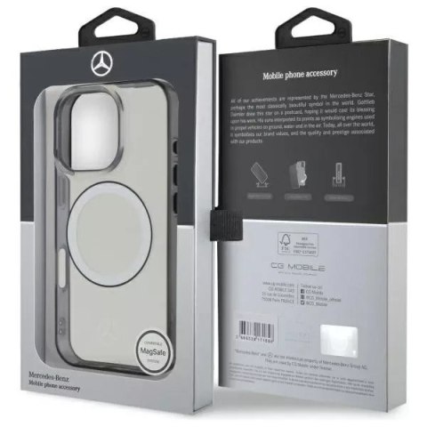 Mercedes Etui Mercedes do iPhone 16 Pro Max 6.9" MagSafe Transparent Hardcase Printed logo Mercedes Etui Mercedes do iPhone 16 Pro Max 6.9" MagSafe Transparent Hardcase Printed logo