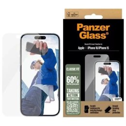 PanzerGlass Szkło hartowane do iPhone 16 PanzerGlass Screen Protector Classic Fit