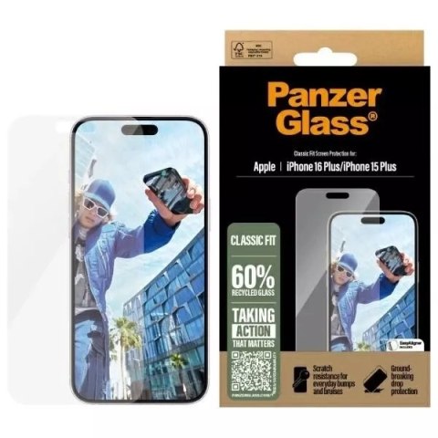 PanzerGlass Szkło hartowane do iPhone 16 Plus PanzerGlass Screen Protector Classic Fit PanzerGlass Szkło hartowane do iPhone 16 Plus PanzerGlass Screen Protector Classic Fit