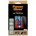 PanzerGlass Szkło hartowane do iPhone 16 Pro Max PanzerGlass Privacy Screen Protector Ultra-Wide Fit
