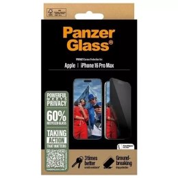PanzerGlass Szkło hartowane do iPhone 16 Pro Max PanzerGlass Privacy Screen Protector Ultra-Wide Fit