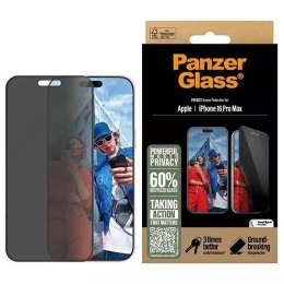 PanzerGlass Szkło hartowane do iPhone 16 Pro Max PanzerGlass Privacy Screen Protector Ultra-Wide Fit