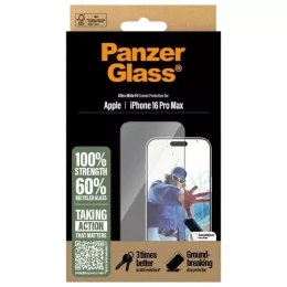 PanzerGlass Szkło hartowane do iPhone 16 Pro Max PanzerGlass Screen Protector Ultra-Wide Fit