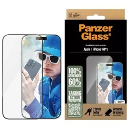 PanzerGlass Szkło hartowane do iPhone 16 Pro PanzerGlass Screen Protector Ultra-Wide Fit