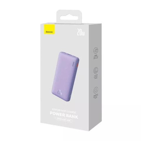 Baseus Powerbank Baseus Airpow 10000mAh 20W Fioletowy Baseus Powerbank Baseus Airpow 10000mAh 20W Fioletowy