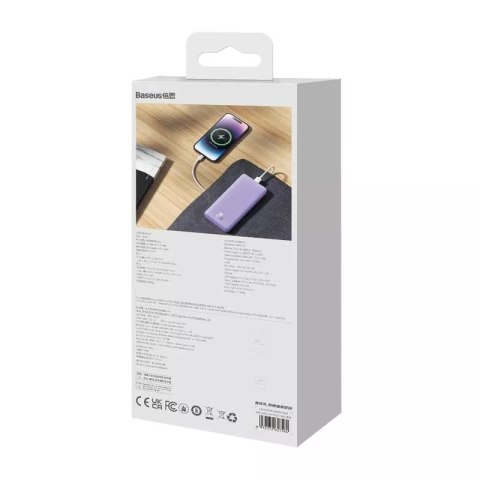 Baseus Powerbank Baseus Airpow 10000mAh 20W Fioletowy Baseus Powerbank Baseus Airpow 10000mAh 20W Fioletowy